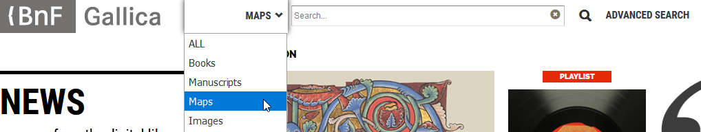 How to find old French maps on Gallica