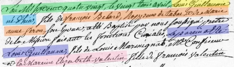 French baptism records
